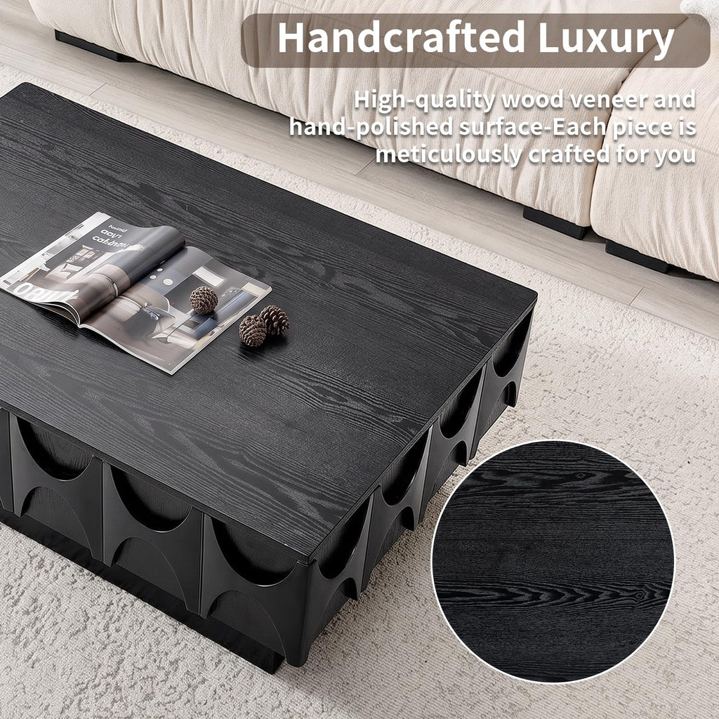 Black Coffee Table with Hidden Storage V1773