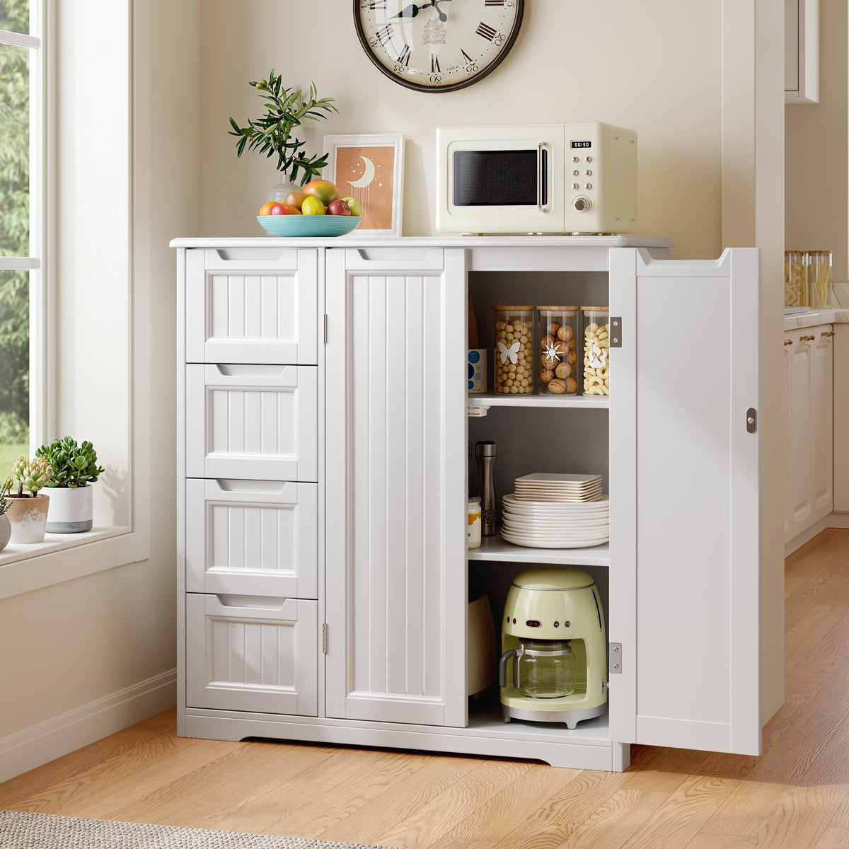 Storage Cabinet with 4 Drawers & 2 Doors C603501