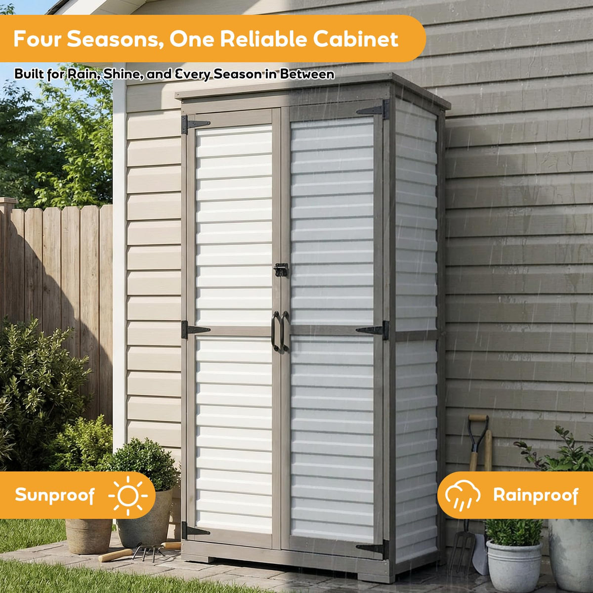 Outdoor Storage Cabinet with Adjustable Shelves O4533