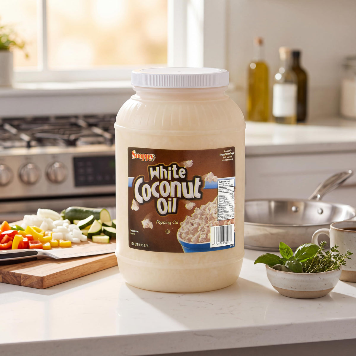 Pure White Coconut Popcorn Oil 1 Gallon 4 Count J588362
