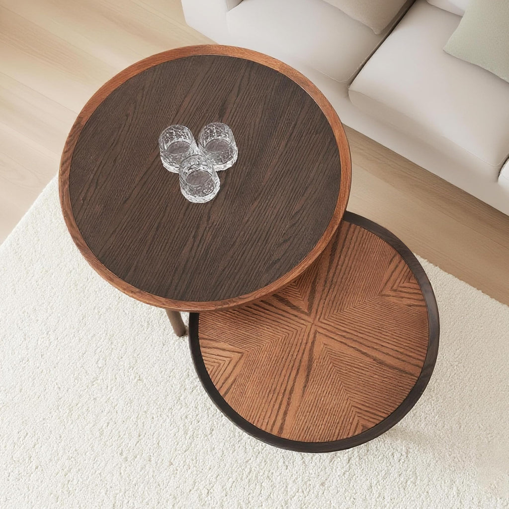 24 Round Solid Oak Coffee Table Q585