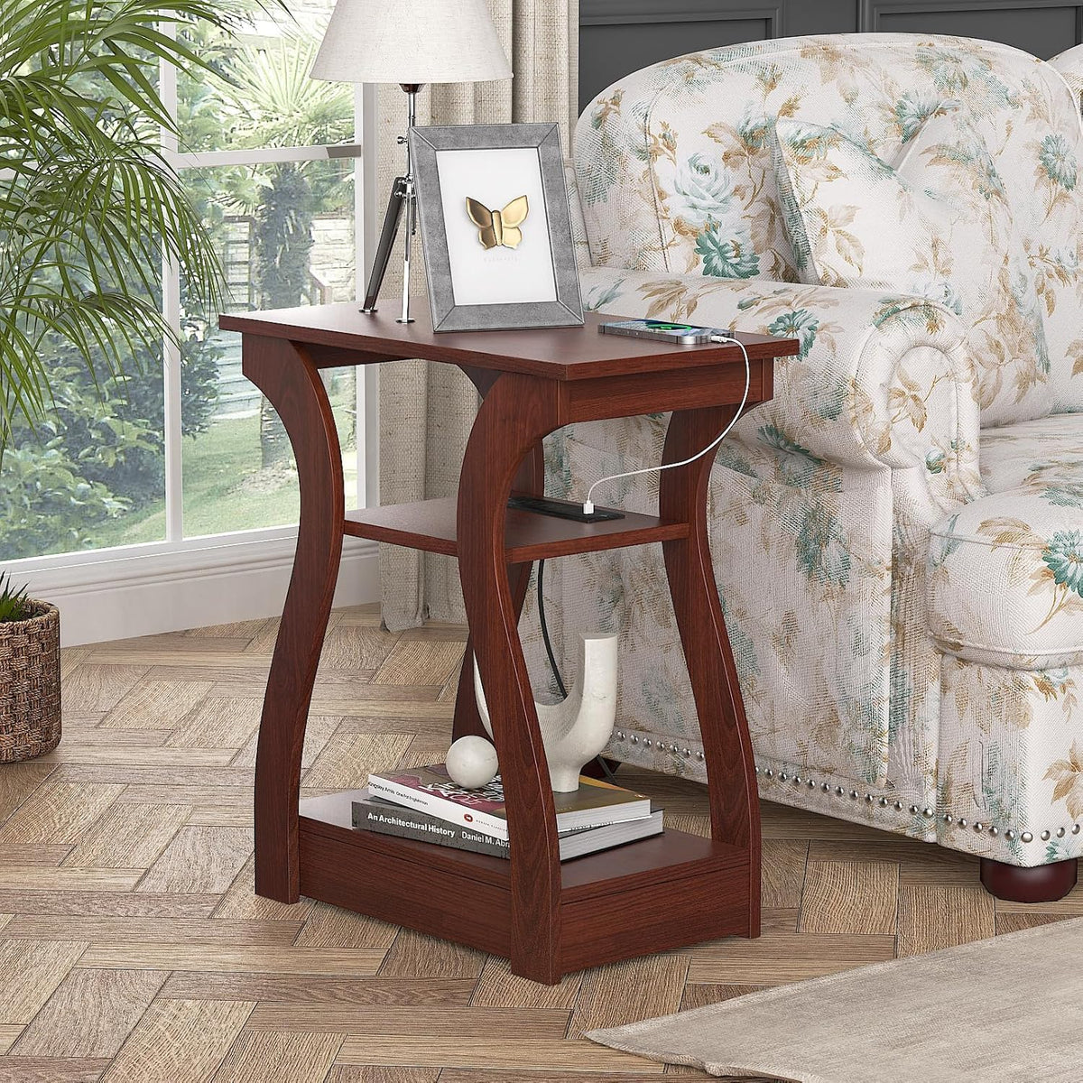 3 Tier End Table with Charging Station C42933
