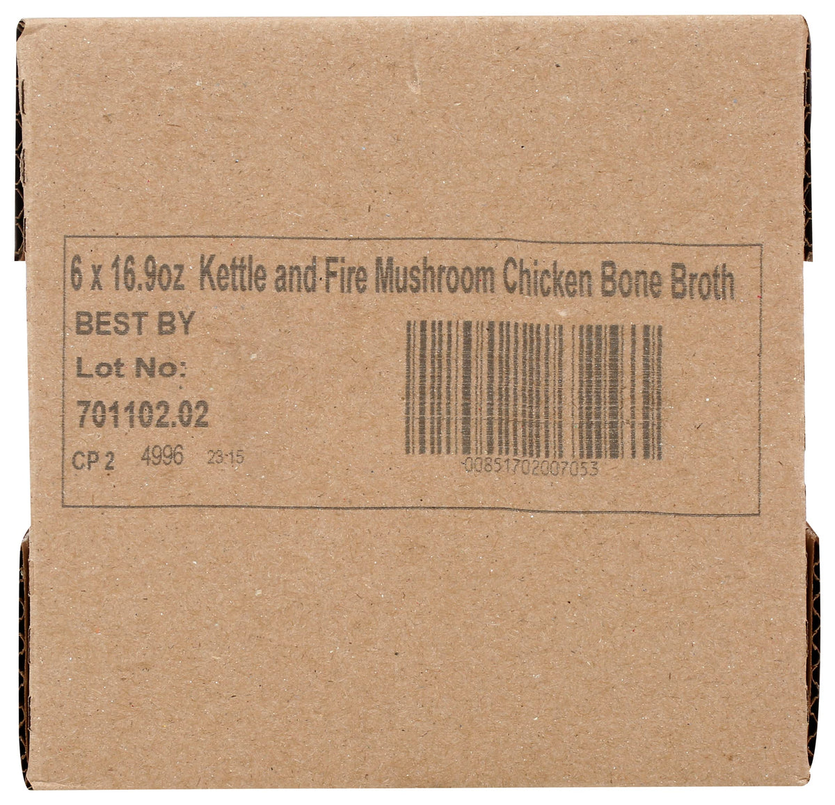 Mushroom Chicken Bone Broth 10g Protein Gluten Free 16.9 Oz Pack of 6 S57745