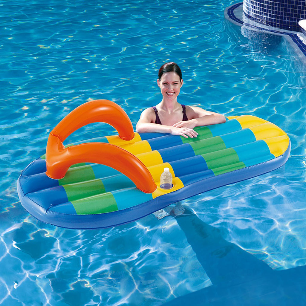 Striped Flip Flop Inflatable Pool Float L80962