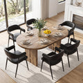 Black Faux Leather Dining Chairs Set of 6 R6710