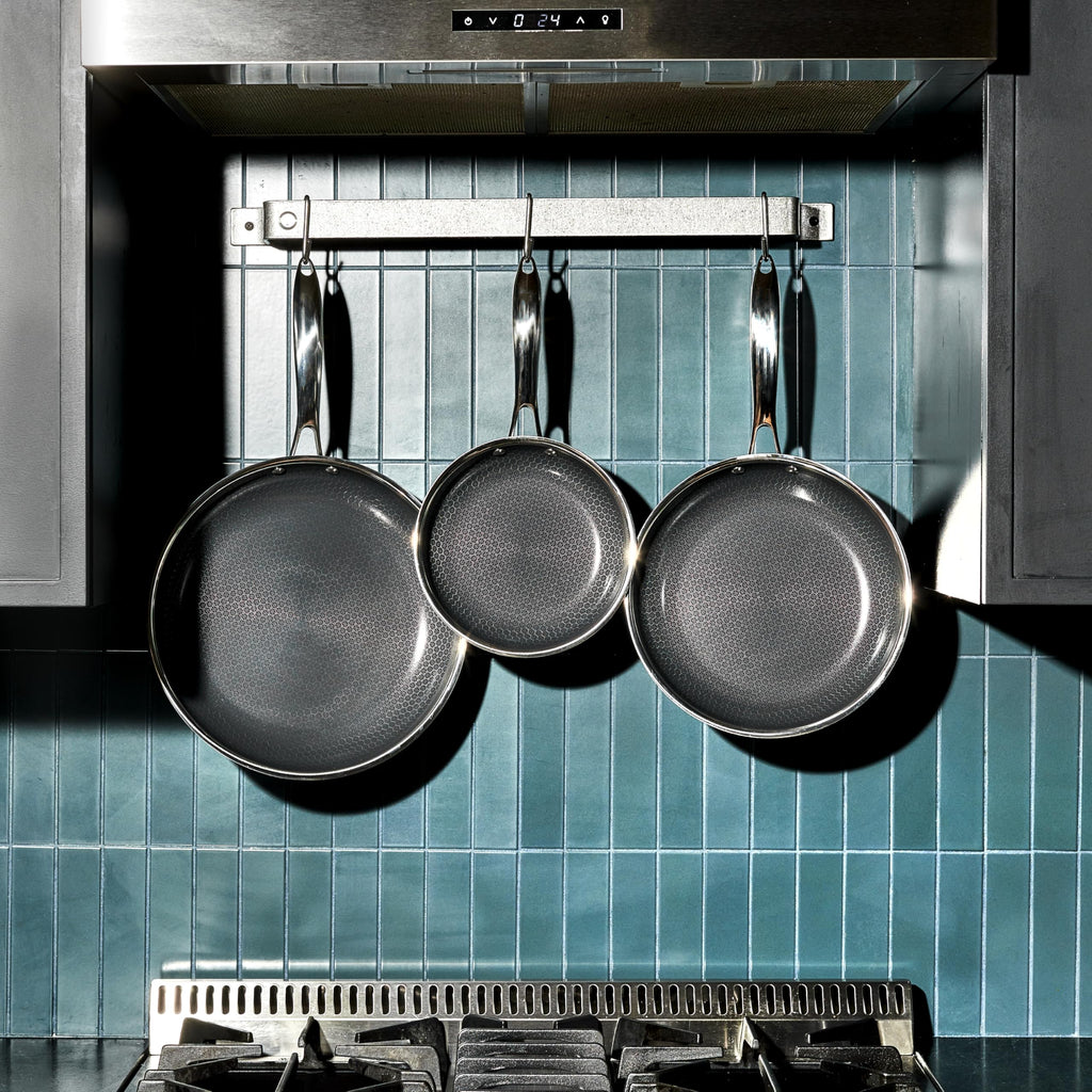 6pc Hybrid Nonstick Frying Pans Set with Lids I7692