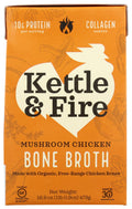 Mushroom Chicken Bone Broth 10g Protein Gluten Free 16.9 Oz Pack of 6 S57745