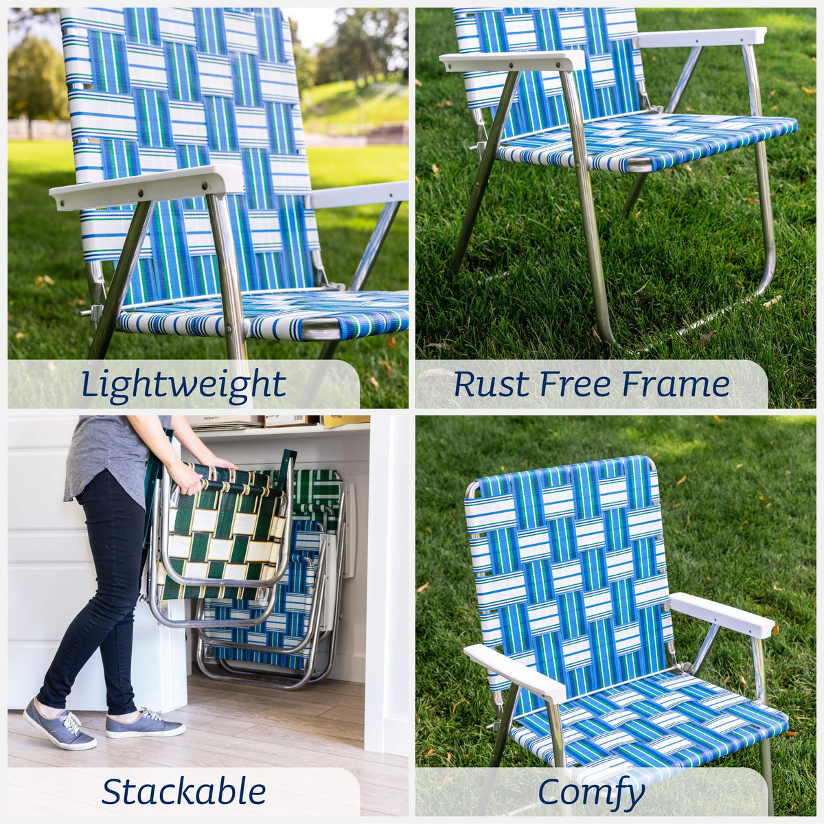 Folding Aluminum Outdoor Lawn Chair F89314
